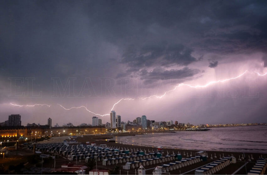 Alerta roja para Mar del Plata y Necochea por lluvias y posible granizo
