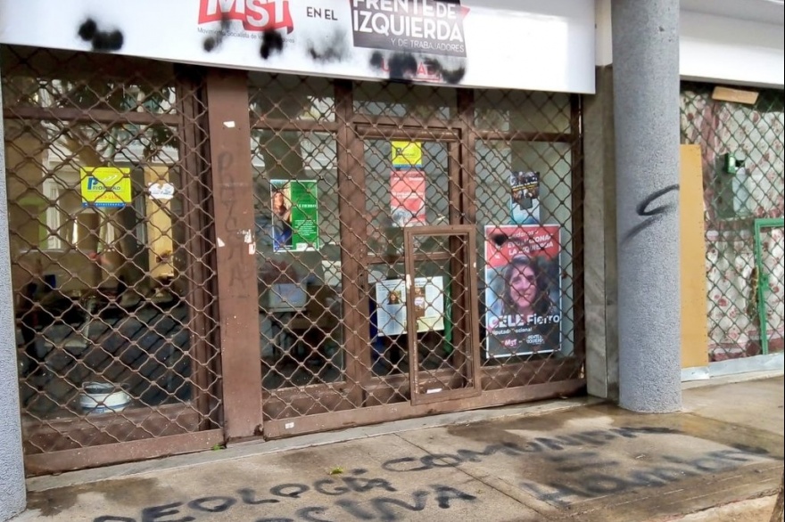 Referentes del Frente de Izquierda Unidad denunciaron ataque a un local partidario