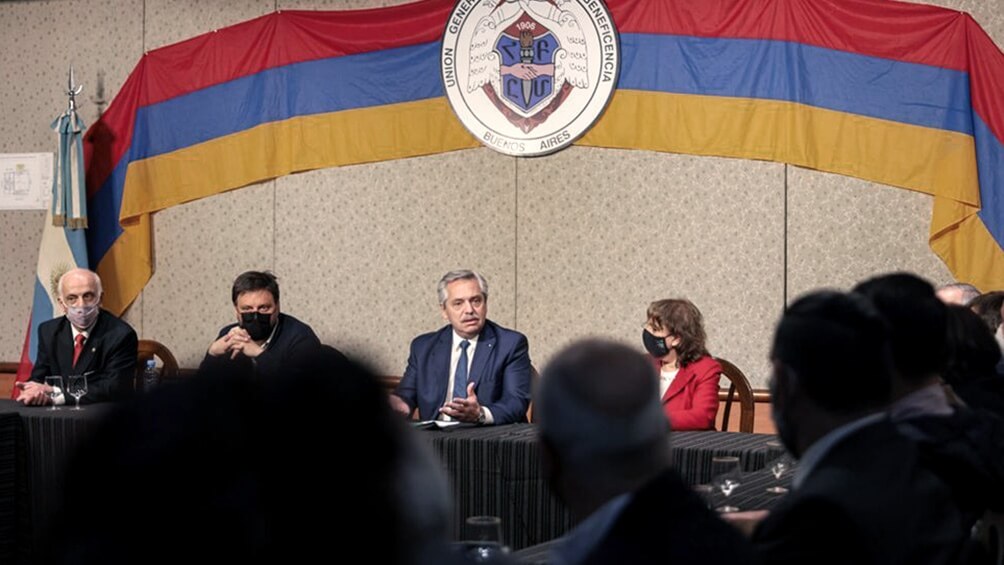 El Presidente visitó a colectividad armenia y reafirmó su compromiso por el caso de Arshak Kharanyan