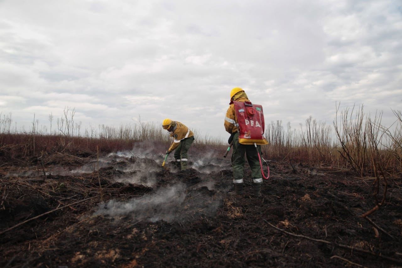 Siguen los operativos para controlar los incendios en las islas del delta del Paraná