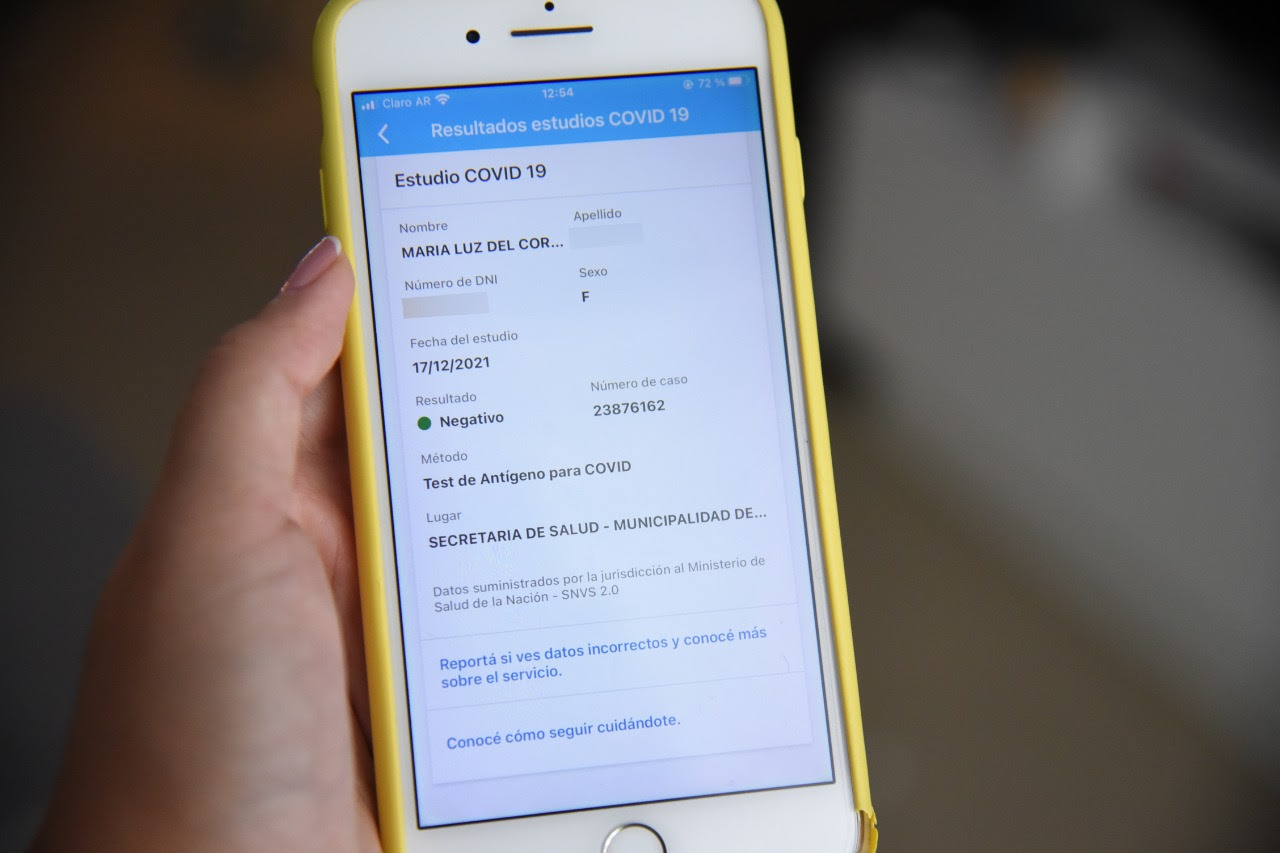 La Plata: los datos de vacunación e hisopados quedarán disponibles desde la App móvil 'Mi Argentina'
