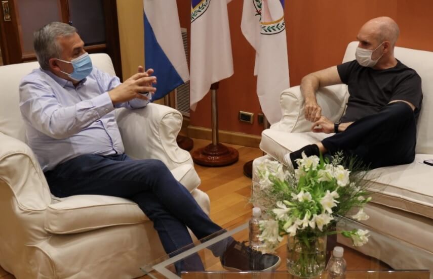 Morales recibe en Jujuy a Larreta, Santilli y Ferraro, en una visita de 48 horas