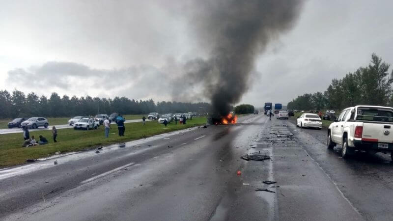 Continúan internados en Baradero los cinco heridos del triple choque en la Ruta Nacional 9