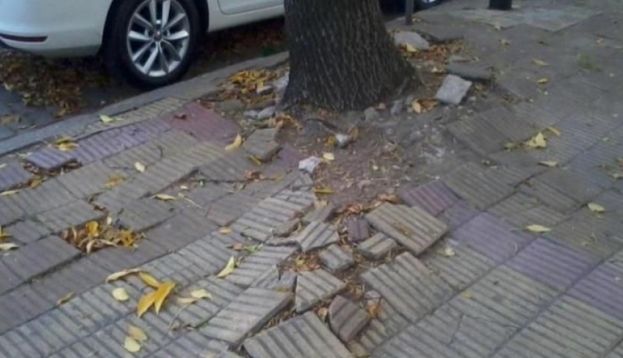 De qué trata el plan de reparación de veredas que presentó el Municipio