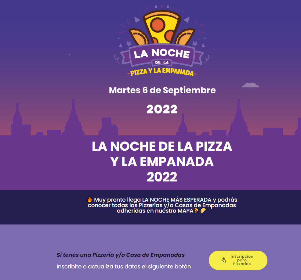 Último día para anotarse y participar en la Noche de la Pizza y la Empanada