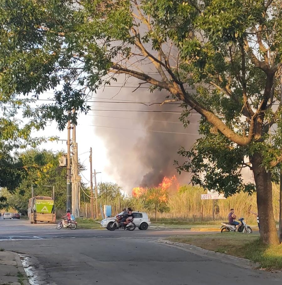 Susto en Villa Elvira por un incendio