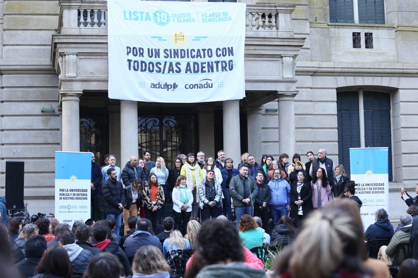 Elecciones en el gremio docente de la UNLP: la lista “Celeste y blanca” presentó a sus candidatos