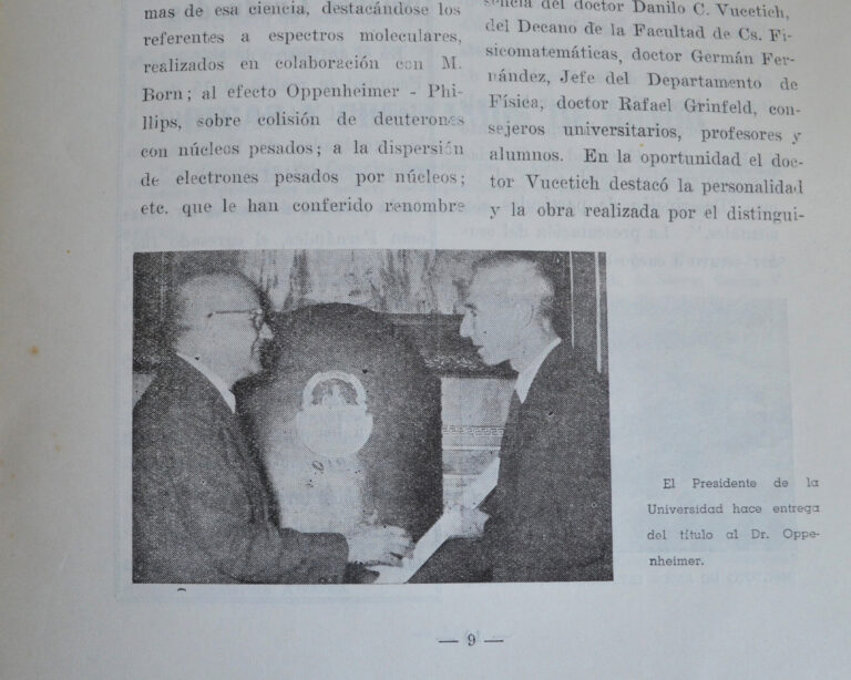 El día en que el padre de la bomba atómica visitó la Facultad de Ingeniería de la UNLP