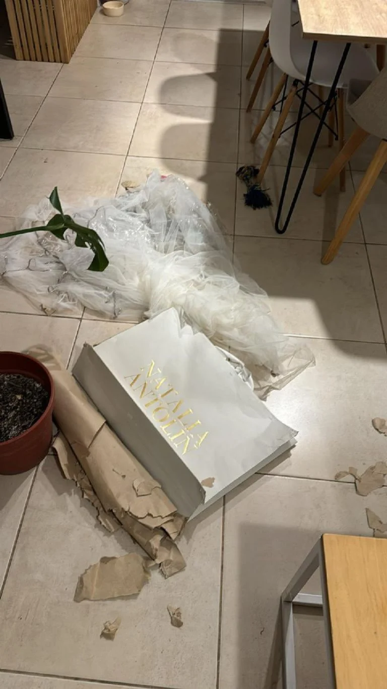 Se iba a casar, pero su perra le destrozó el vestido y las redes sociales fueron al rescate