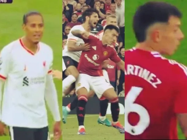 El tenso cruce entre Lisandro Martínez y Virgil van Dijk en la Premier League