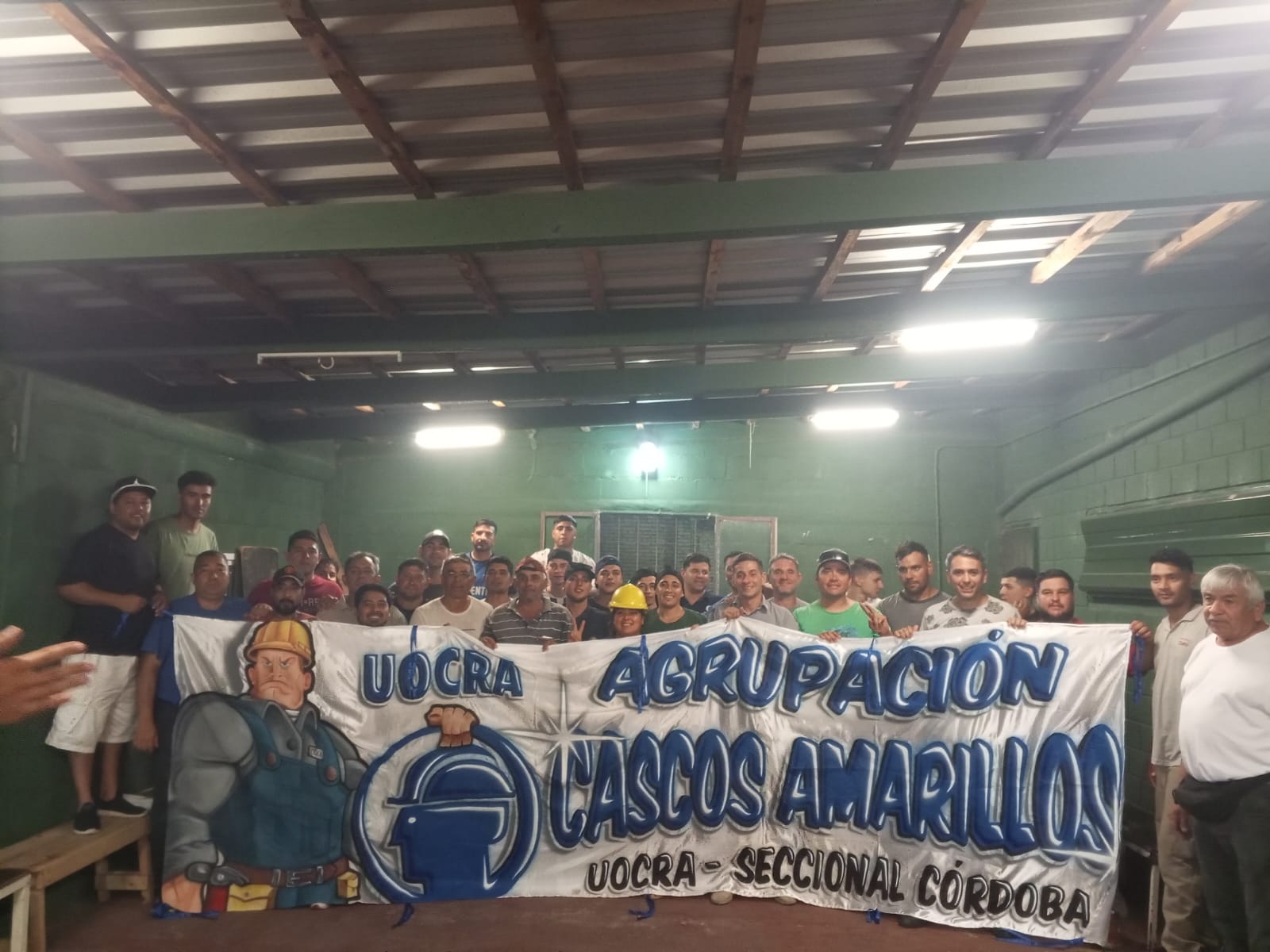 UOCRA La Plata apoyó a la Agrupación Cascos Amarillos en Córdoba
