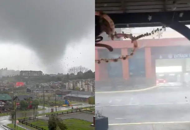 Un tornado arrasó al sur de Chile y generó un caos