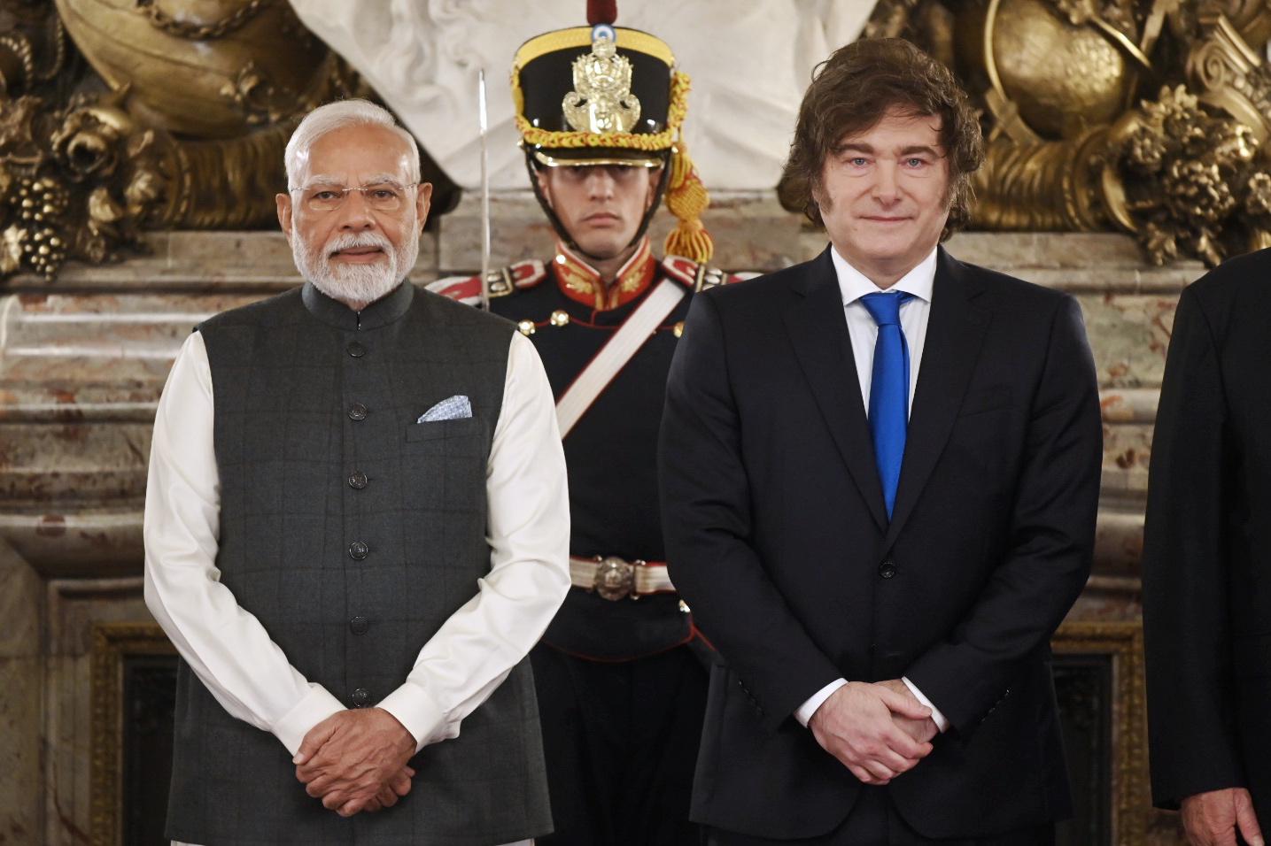 Milei recibió al Primer Ministro de La India en la Casa Rosada