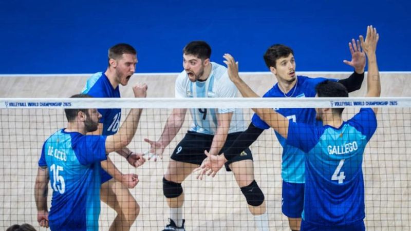 Argentina derrotó a Selección de vóley de Corea del Sur y acaricia los octavos
