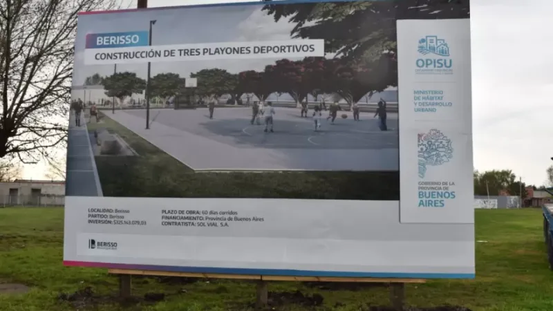 Berisso tendrá tres nuevos playones deportivos