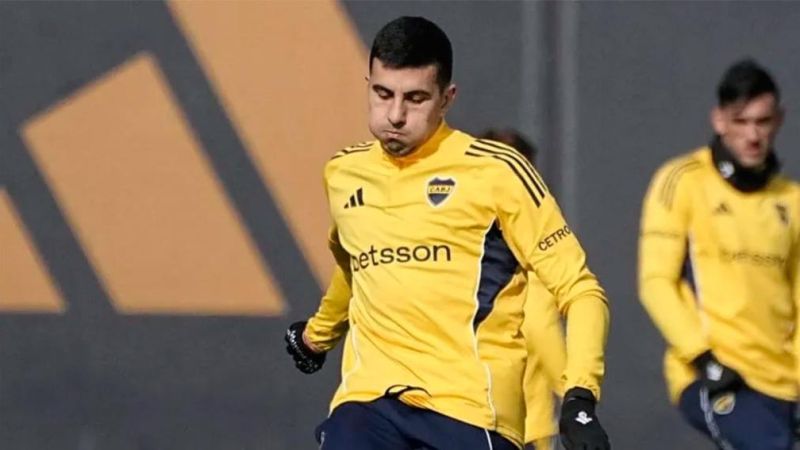 Boca pierde a Rodrigo Battaglia por desgarro: out tres semanas y sin Superclásico