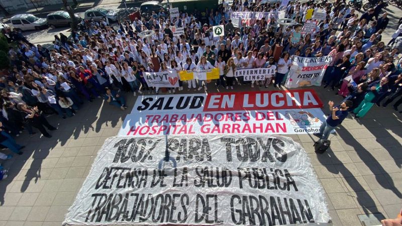 Trabajadores del Hospital Garrahan paran por la ley de emergencia pediátrica