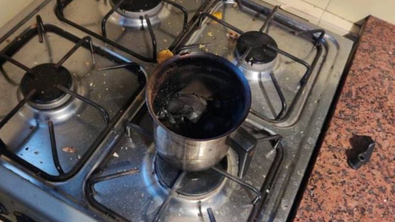 Se le “quemaron los huevos” y provocó un incendio en un departamento