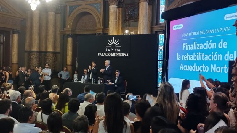 Alak, Kicillof y Katopodis presentaron el final del Acueducto Norte y anunciaron nuevas obras del Plan Hídrico
