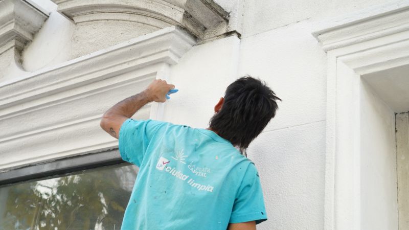Cuántos frentes ya fueron pintados en La Plata desde el lanzamiento de “Ciudad Limpia”
