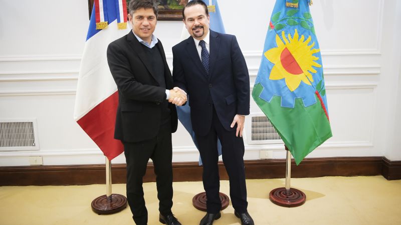Kicillof recibió al embajador de Francia en La Plata y avanzó en una agenda de cooperación internacional