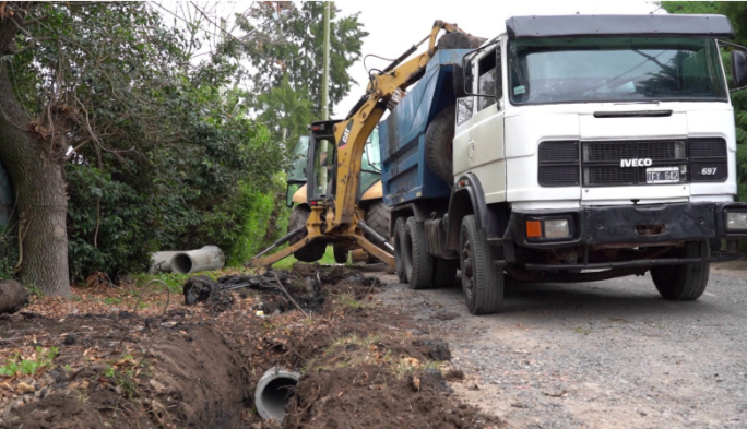 Villa Castells: una obra vial e hidráulica entra en su etapa final