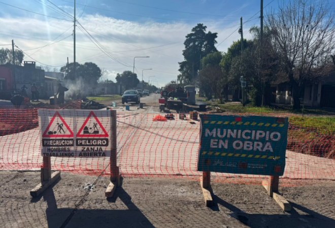 Corte de tránsito en Los Hornos