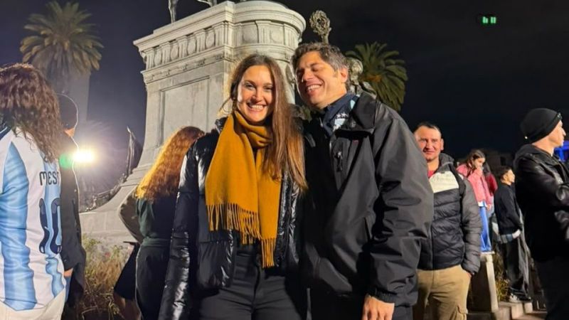Kicillof celebró el triunfo de Argentina con hinchas en Plaza San Martín