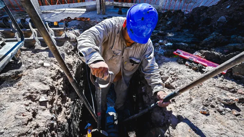 Berisso: avanza la construcción de la red de cloacas en Villa Argüello