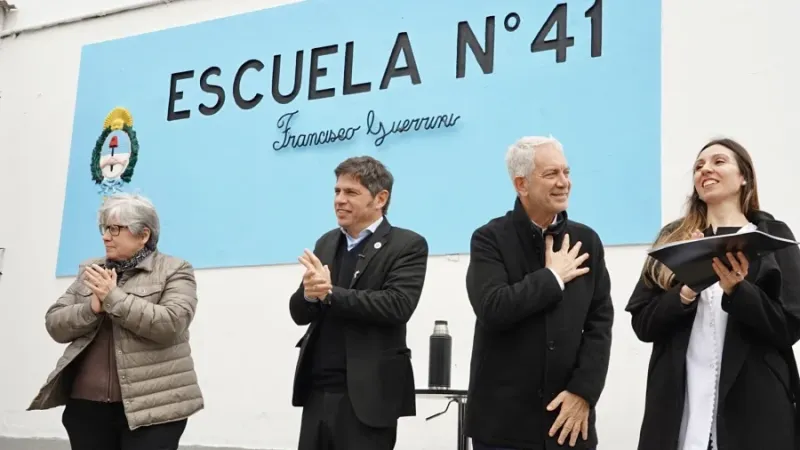 Alak inauguró obras en una escuela junto a Kicillof y destacó un récord de 200 edificios intervenidos