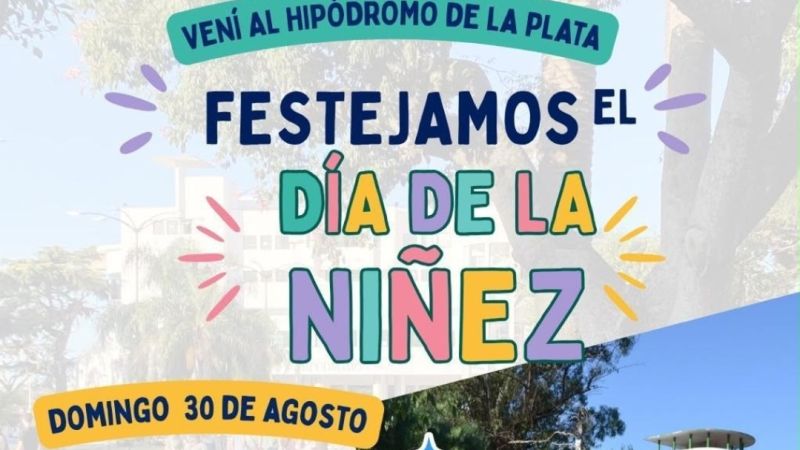 El Hipódromo de La Plata prepara una tarde de juegos y música por el Día de la Niñez