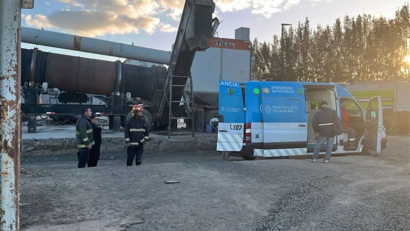 Una explosión sorprendió a un trabajador en una hormigonera de Abasto