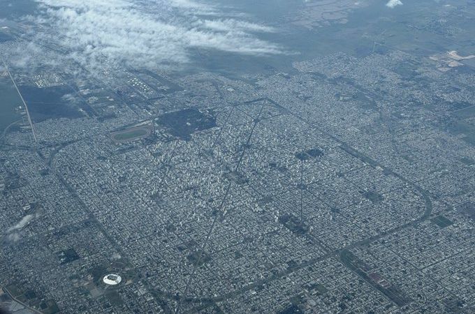 La impactante foto aérea de la ciudad que se volvió viral