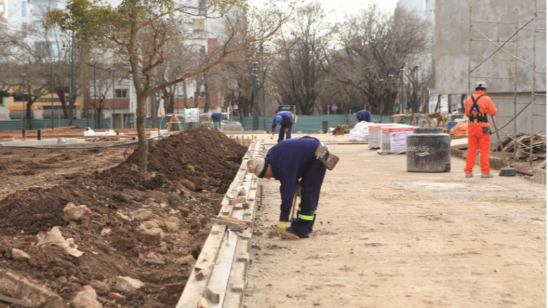Renovación de Plaza España: que tan avanzada está la ejecución de la obra